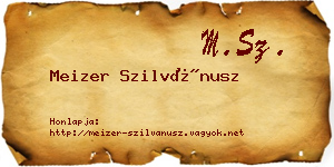 Meizer Szilvánusz névjegykártya
